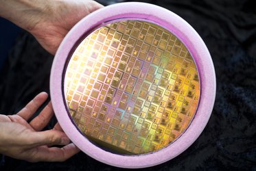 Integrated circuits on silicon wafer