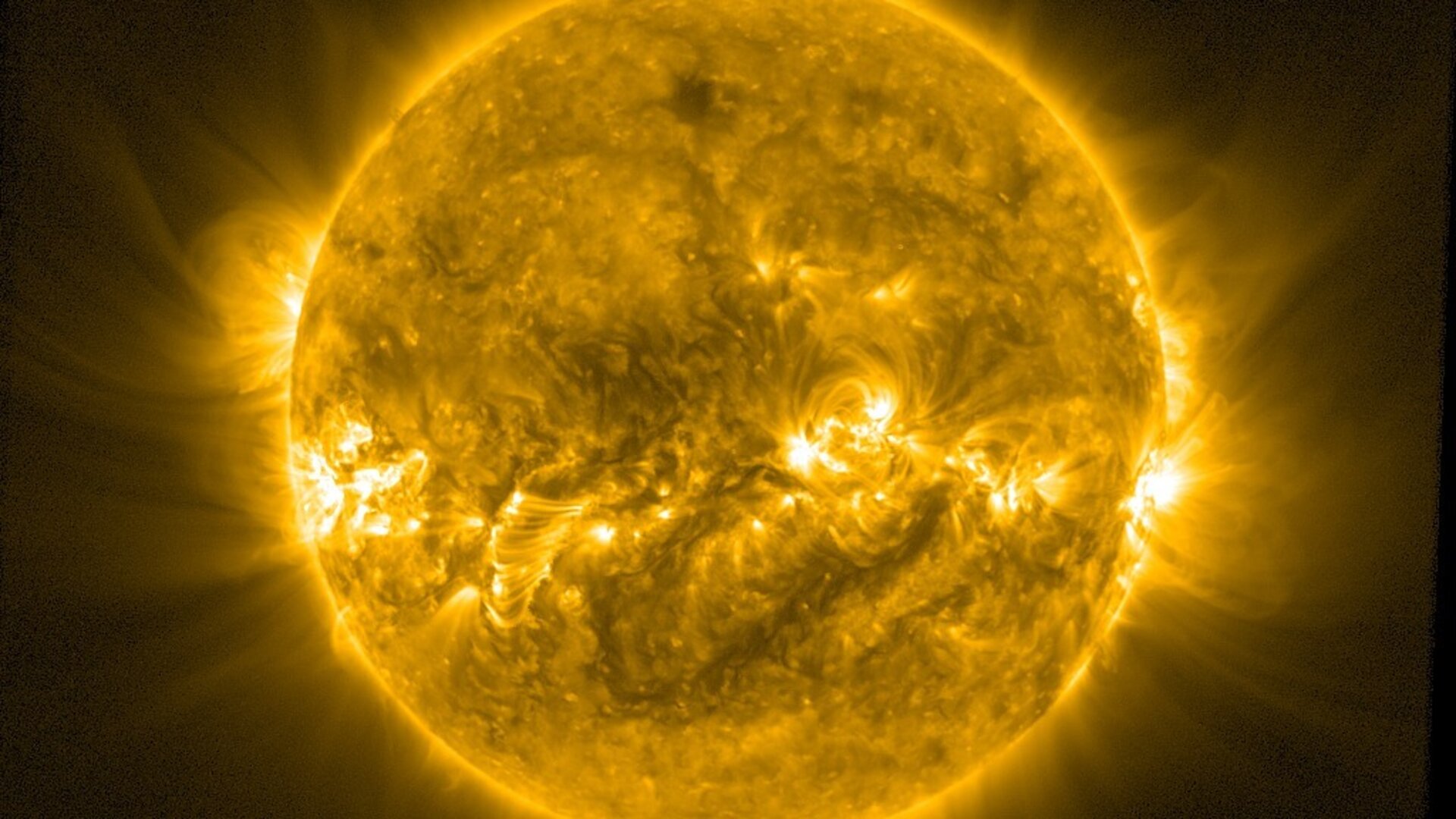 The Sun during a solar flare causing extra radiation