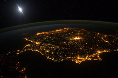 Iberia at night