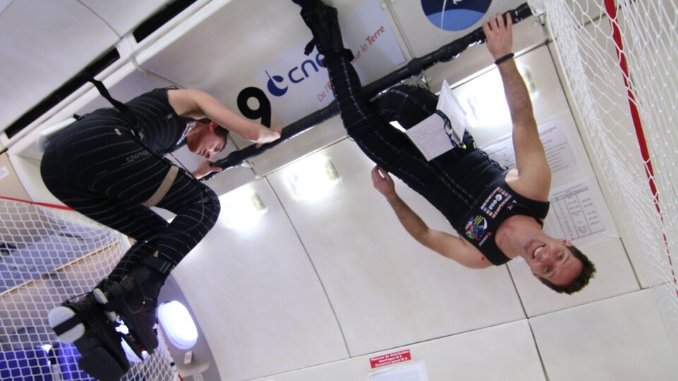 Skinsuit during weightless flight