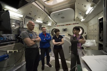 Alexander, Terry and Samantha at the Tsukuba Space Center 