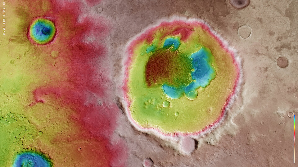 Rabe Crater topography