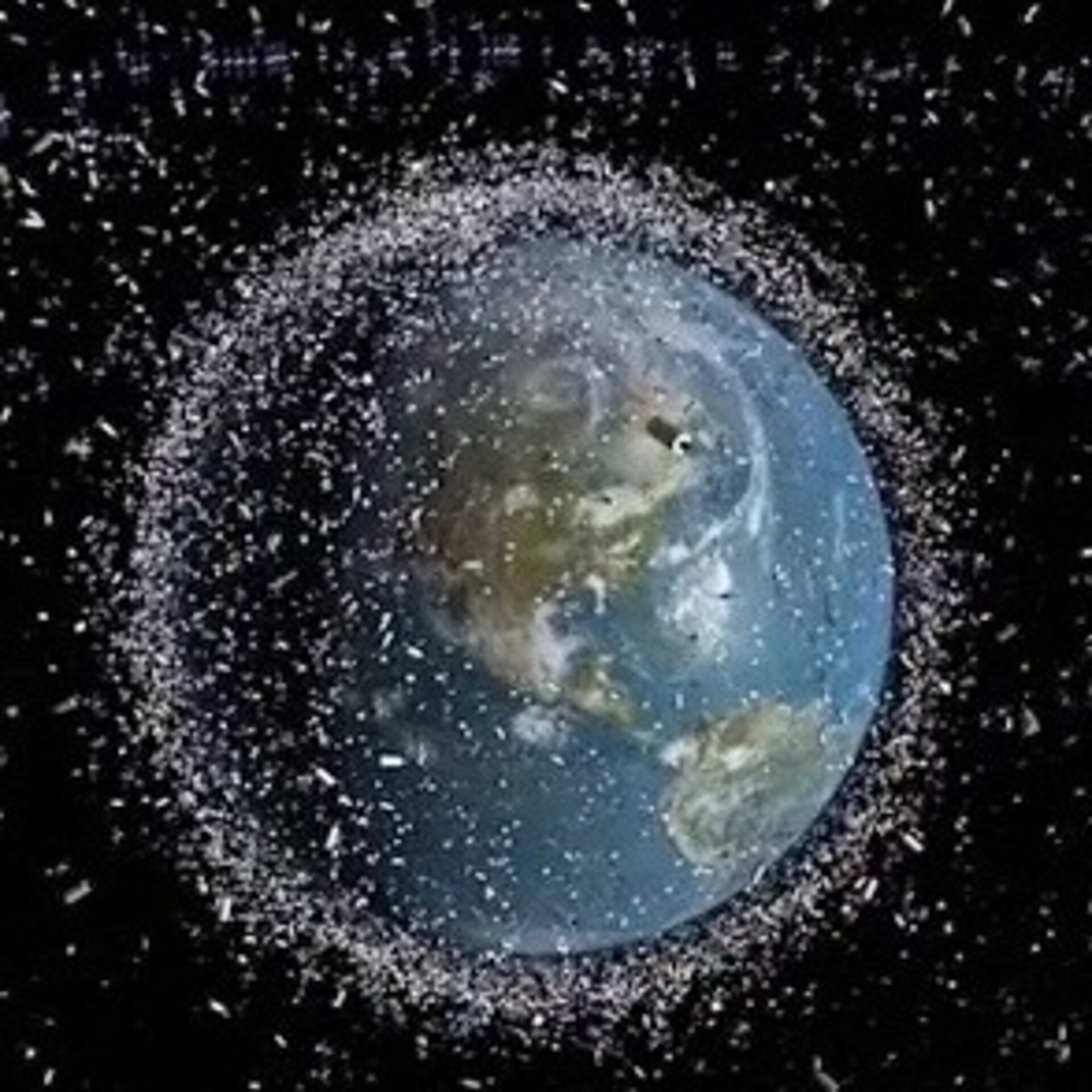 Space debris around Earth