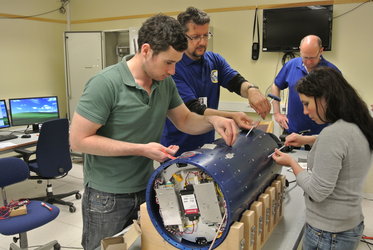 The REXUS 16 experiment payload  is being assembled