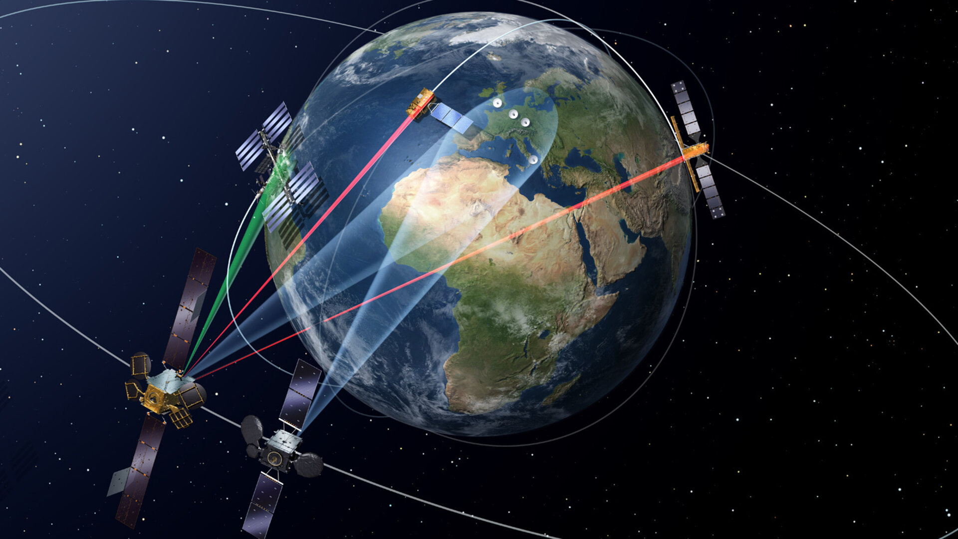 EDRS nutzt Lasertechnologie, um Daten von LEO Satelliten nach Europa zu übertragen