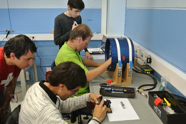 The REXUS 16 - LOW GRAVITY students are preparing their experiment for flight