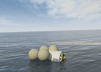 Artist's view of the IXV awaiting recovery 