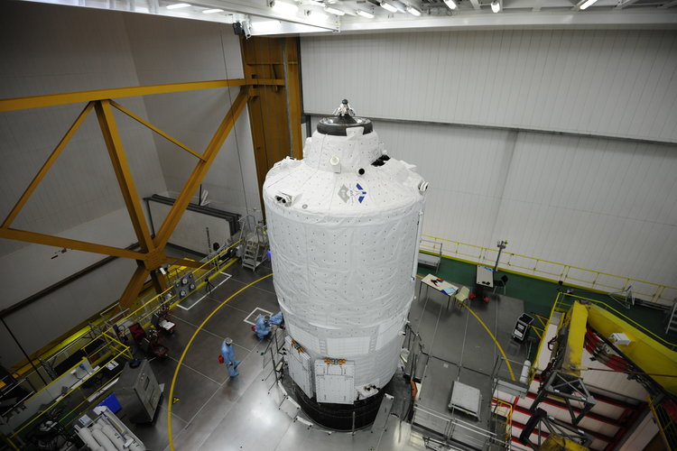 ATV-5 on Ariane 5 before encapsulation