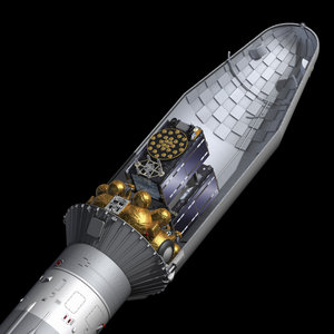 Galileo satellites atop Soyuz