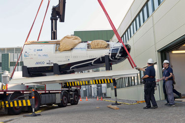 IXV drop-test model being moved