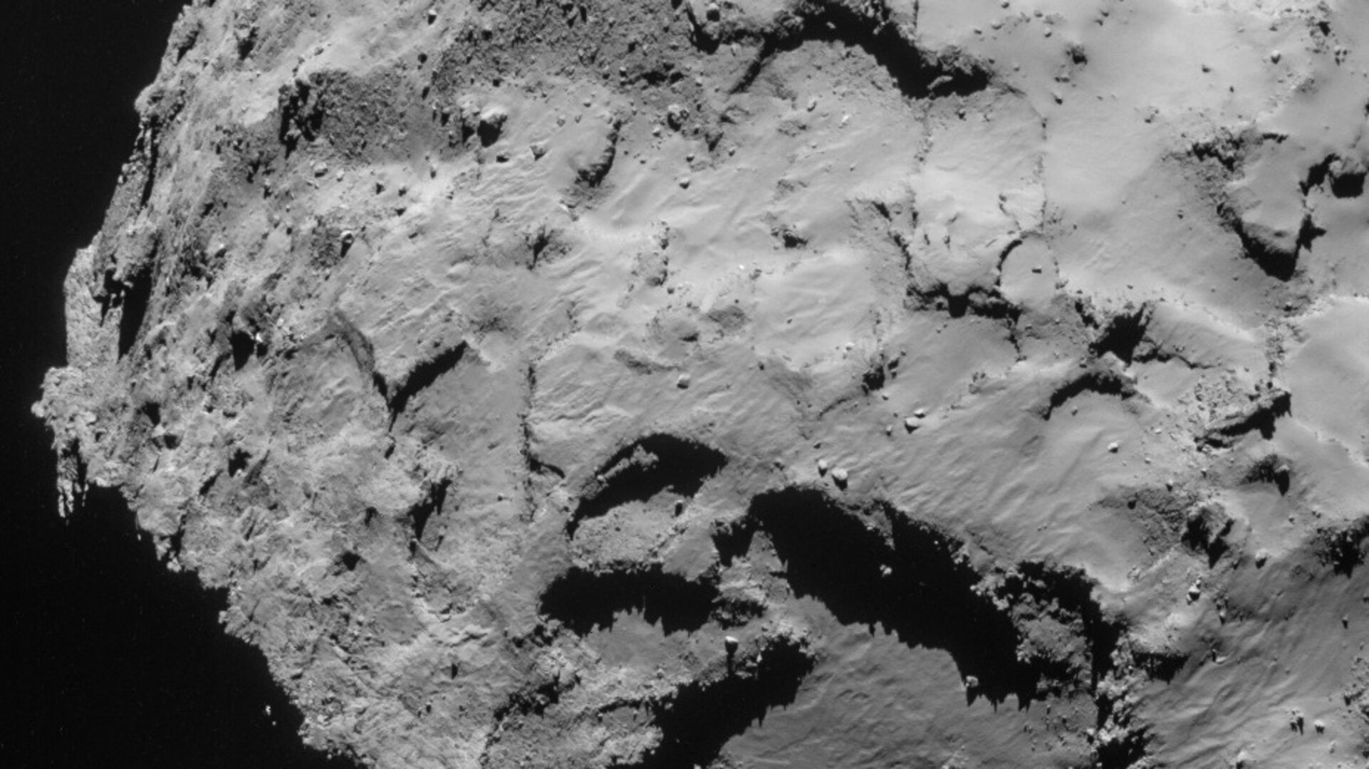 Landing site J in Rosetta's NavCam – 21 September