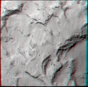 Philae’s primary landing site in 3D