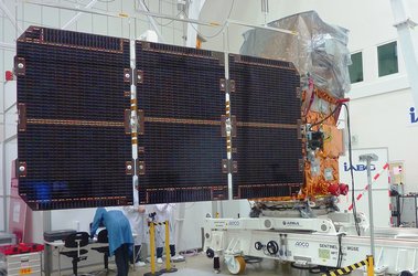 Sentinel-2A with solar wing