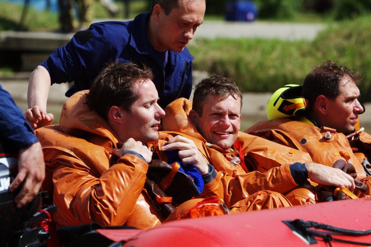 Thomas, Andreas and Sergei during survival training