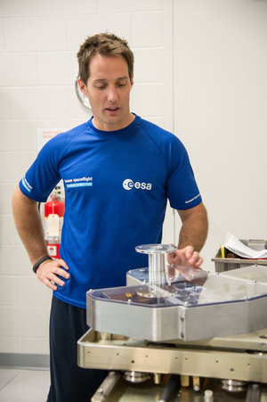 Thomas Pesquet participates in a training session