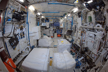 Inside Columbus space lab