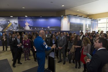 Luca Parmitano at the ‘Space For Our Future’ exhibition inauguration