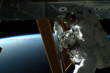 Alexander during spacewalk