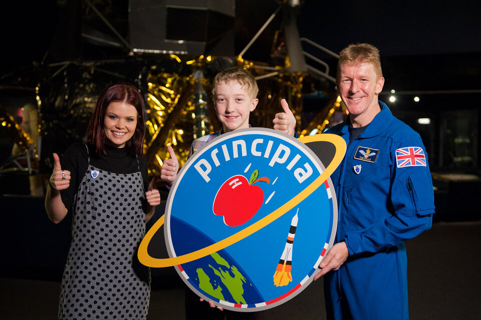 Presenter Lindsay Russell, Troy and Tim with Principia logo