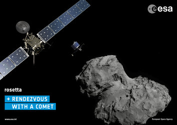 Rosetta at Comet Poster (landscape)
