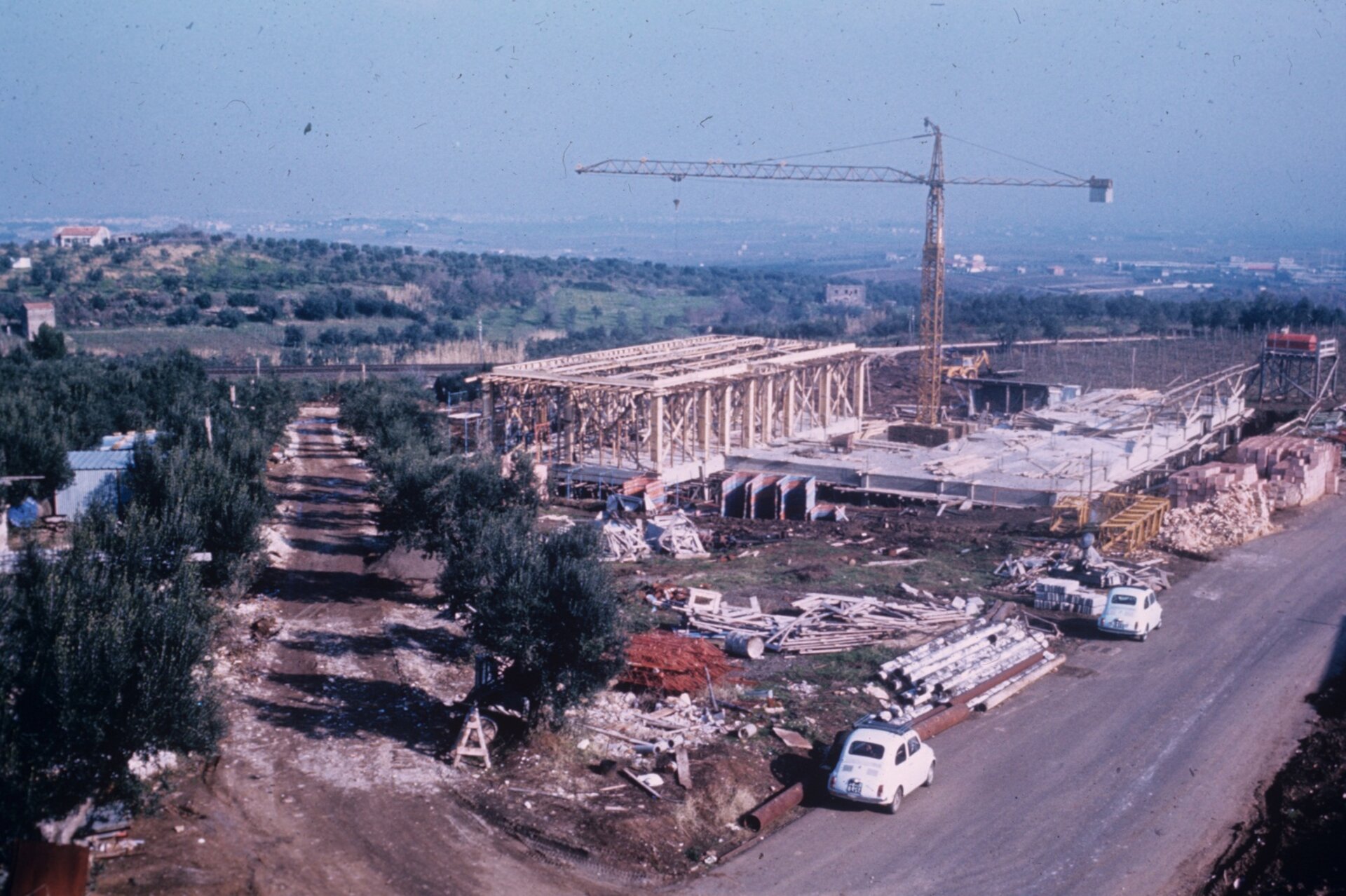 ESRIN construction, 1970