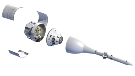 Orion with ESA service module