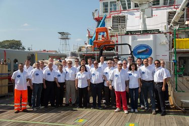 IXV mission engineers on board Nos Aries Panama