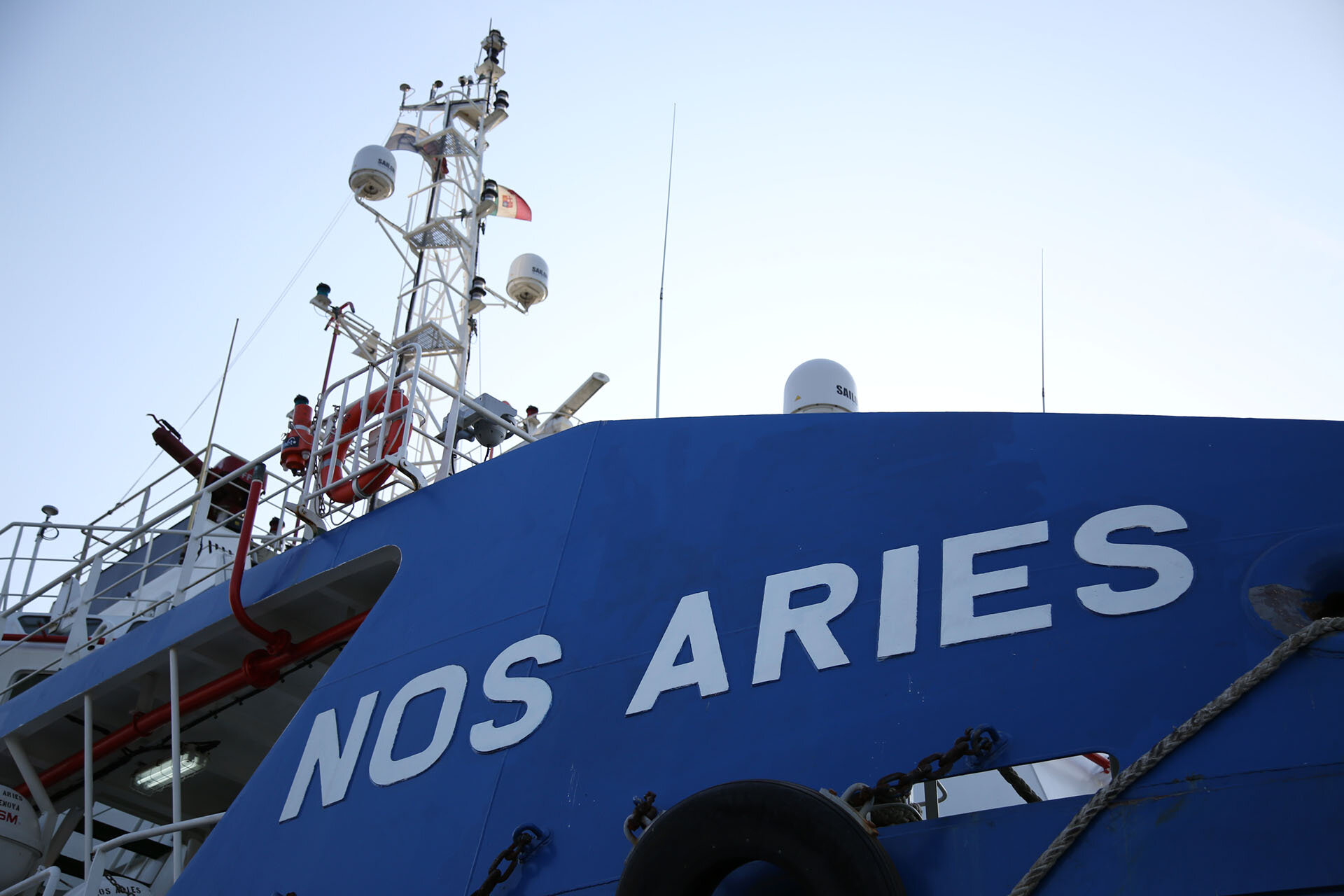 Nos Aries ship heading for the Pacific Ocean