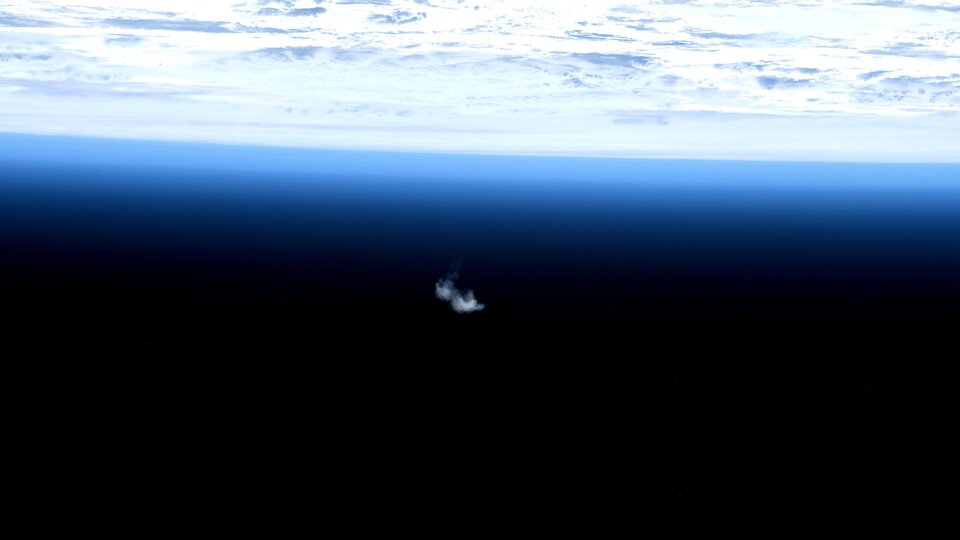 ATV-5 reentry seen from Space Station