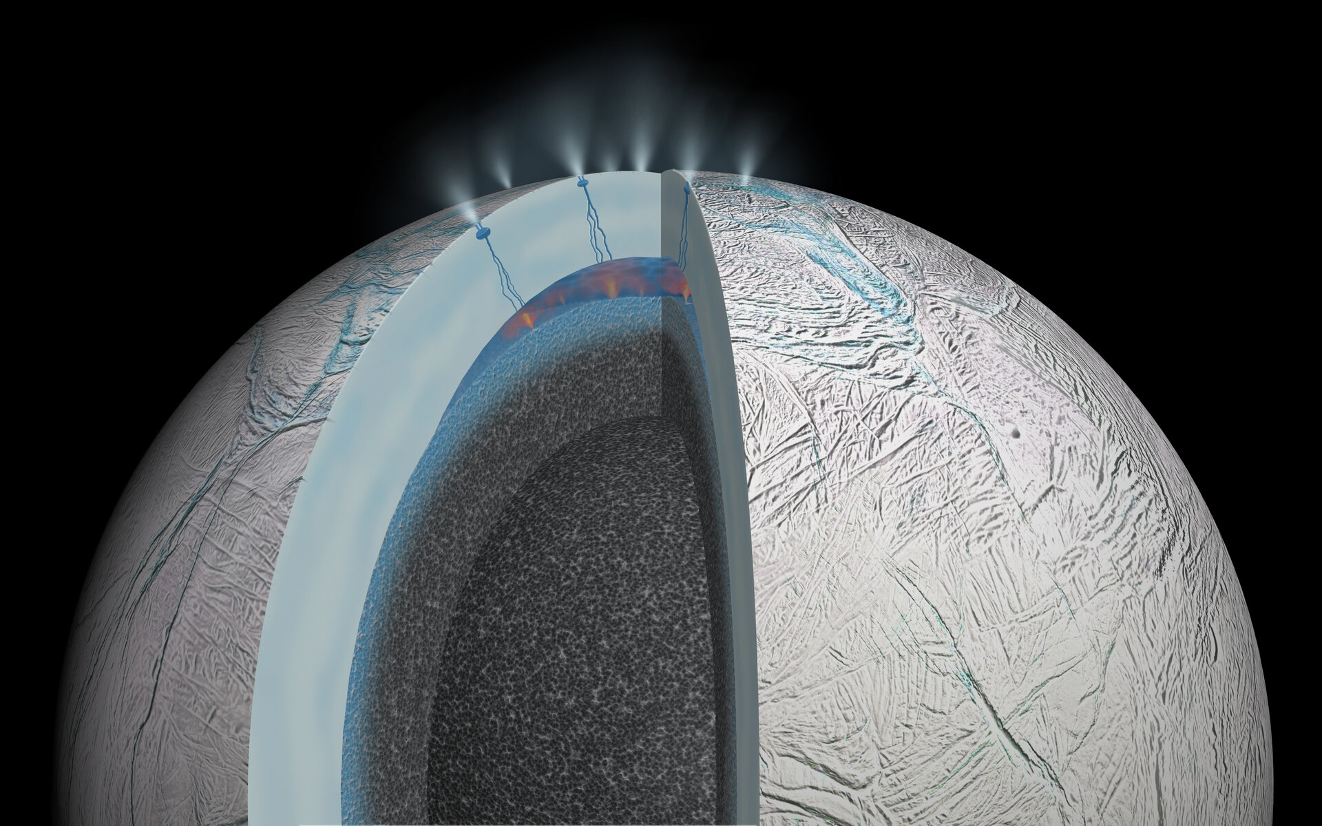 Hydrothermal activity on Enceladus