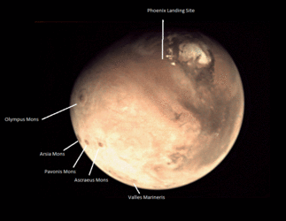 Mars surface features seen by VMC