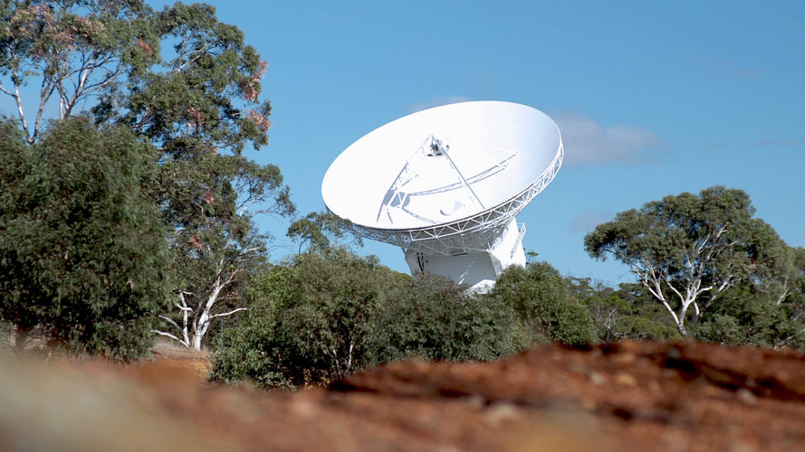 ESA’s 35 m deep-space tracking dish in Australia was inaugurated in March 2003