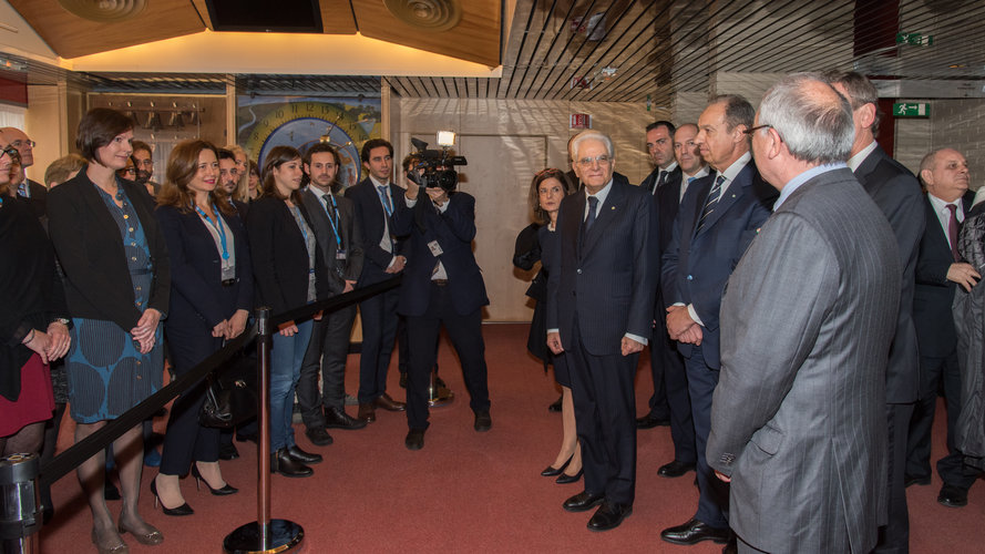 President of the Italian Republic Sergio Mattarella visits ESA Headquarters 