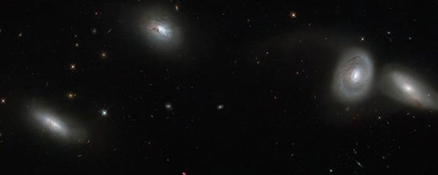 Hubble views a bizarre cosmic quartet 