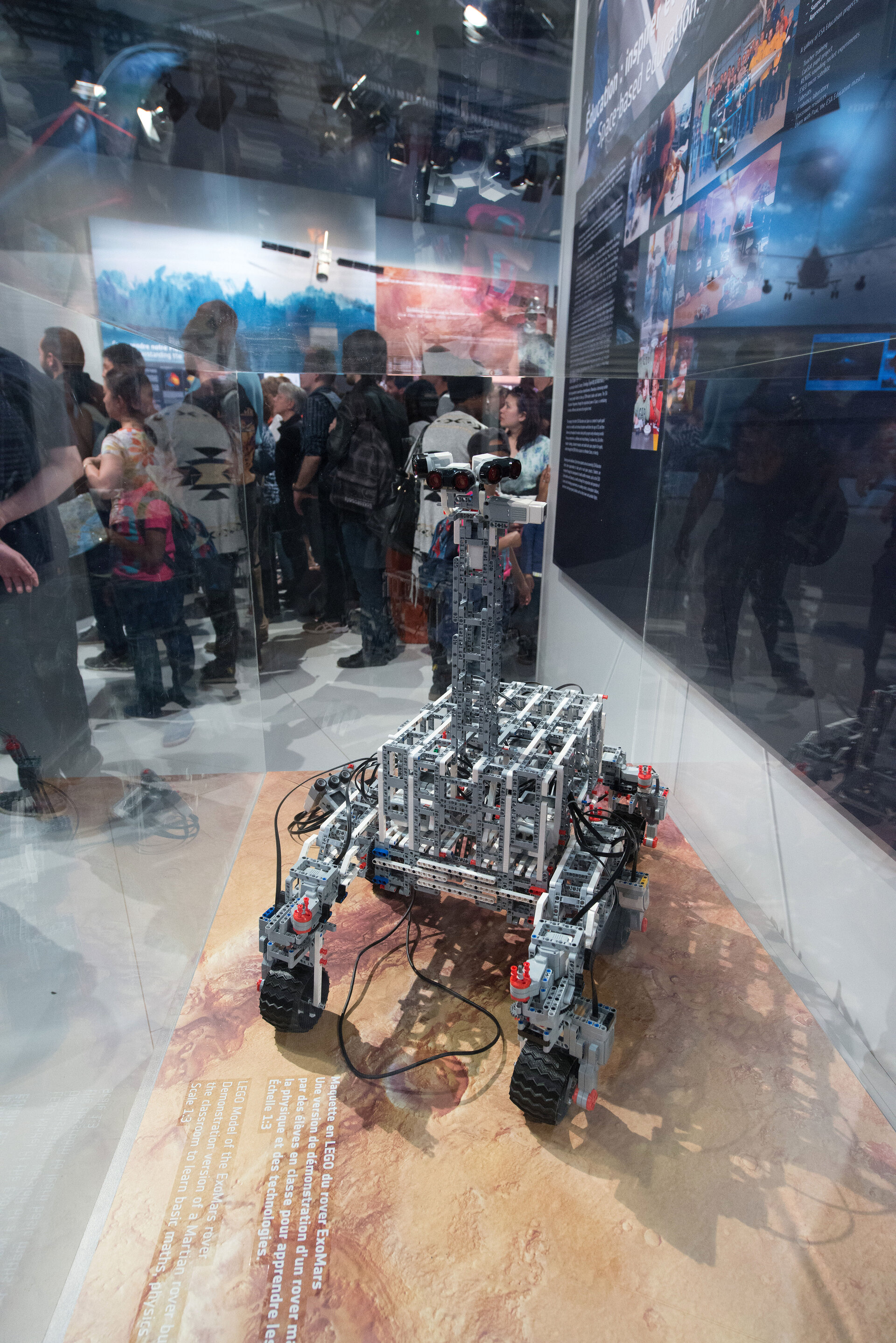LEGO Model of the ExoMars rover at the ESA pavilionon
