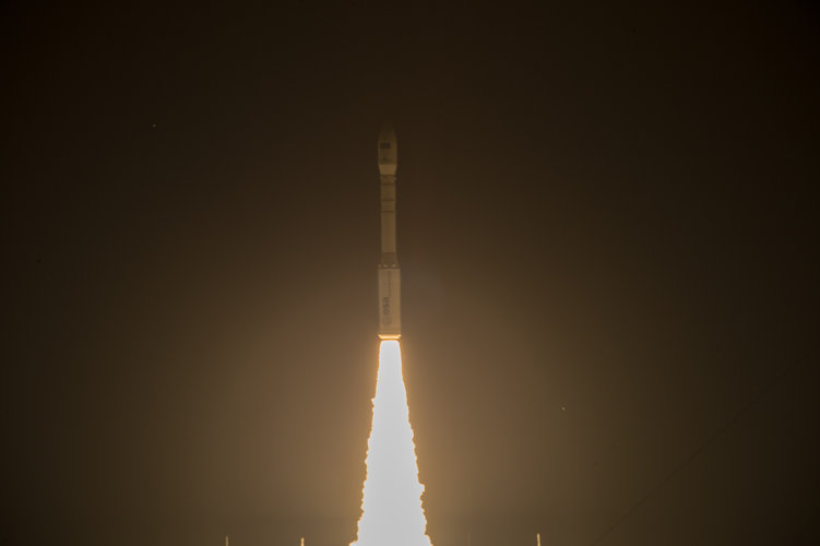Liftoff of Vega VV05 carrying Sentinel-2A