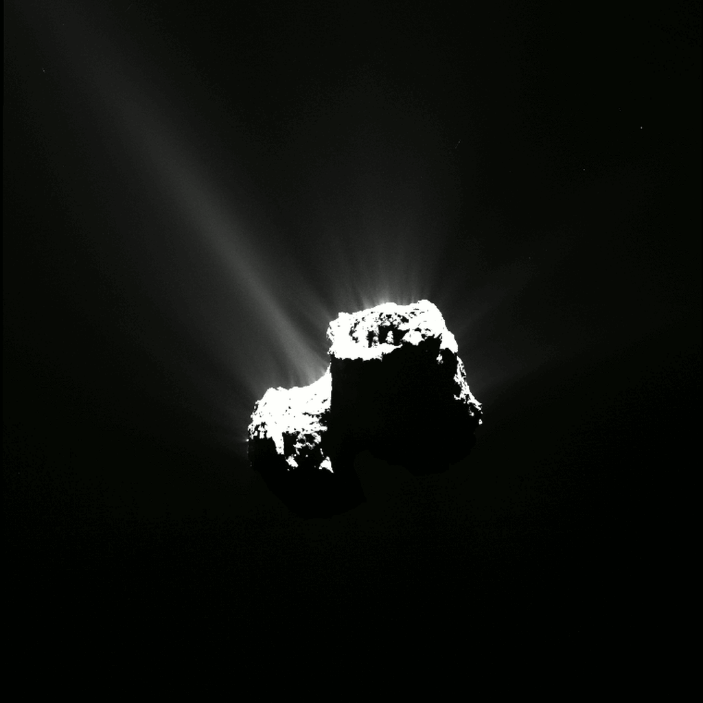 Rosetta's view of comet 67P/Churyumov–Gerasimenko