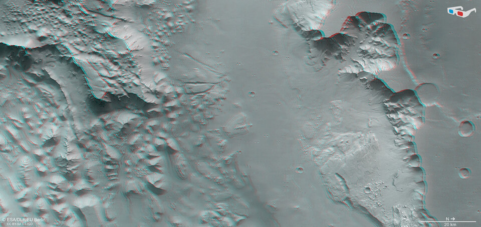 Aurorae Chaos and Ganges Chasma in 3D