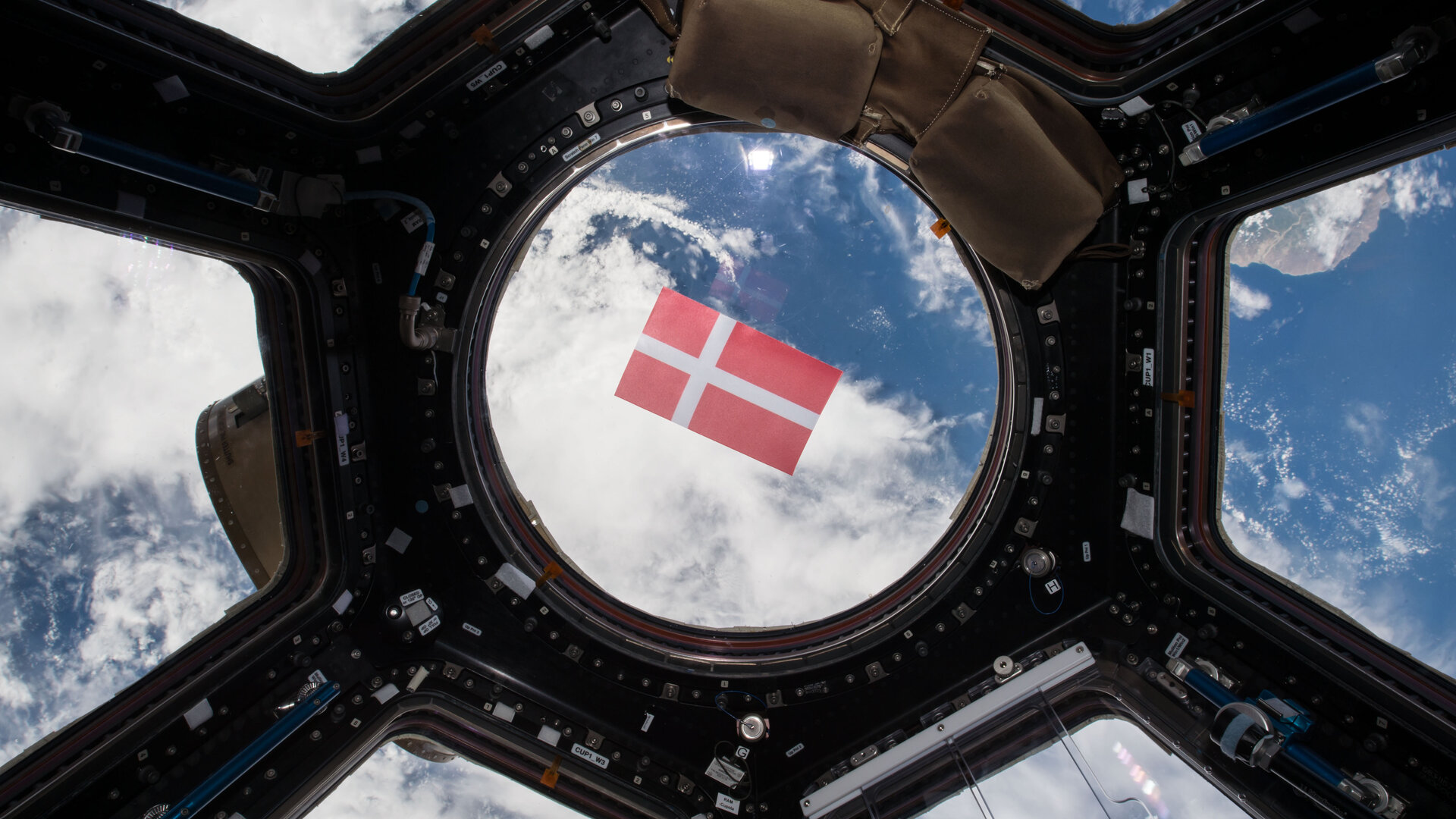 Danish flag in space