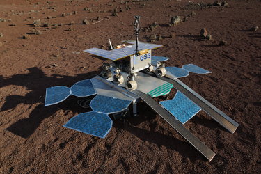 Egress test rover in CNES Mars Yard