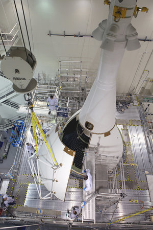 Fairing integration for Orion Exploration Flight Test 1