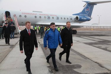 Tim arrives in Baikonur