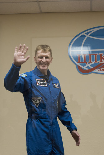 ESA astronaut Tim Peake during the pre-launch press conference