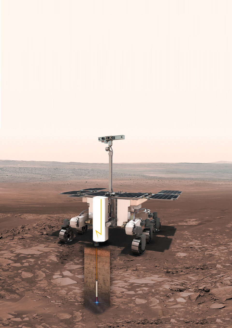 Plasma drill on Mars with Zaptec plasma drill