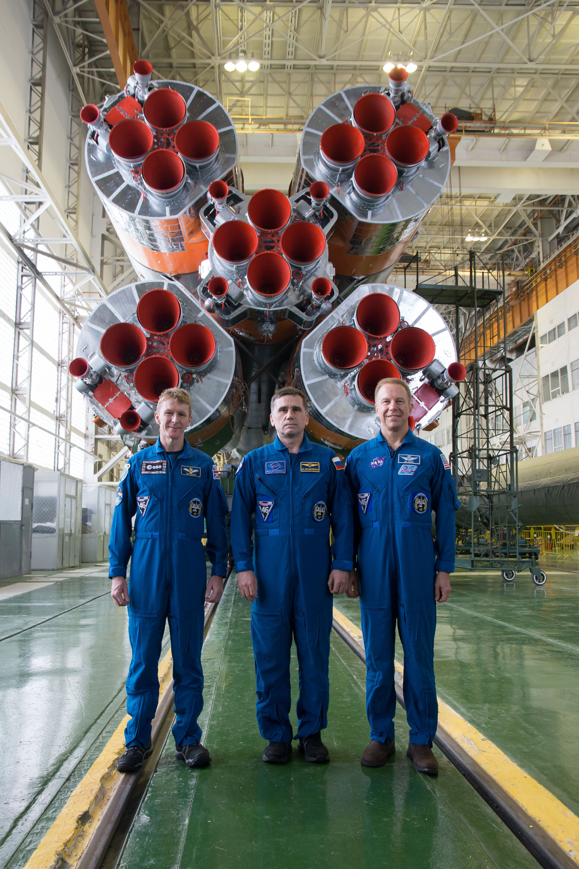 Soyuz TMA-19M crew with launcher