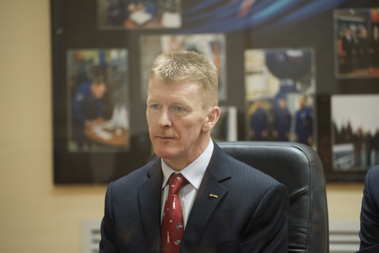 Tim Peake during the State Commission meeting to approve the Soyuz launch