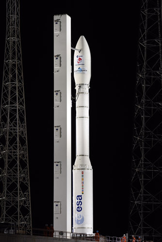 Vega VV06, carrying LISA Pathfinder, ready for launch