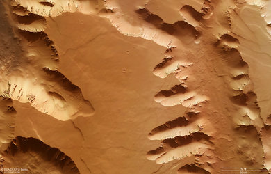 Noctis Labyrinthus plan view