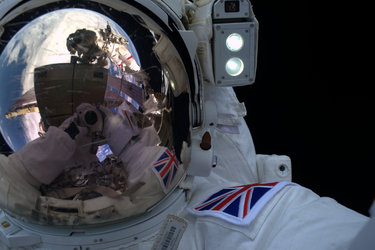 Tim's spacewalk selfie