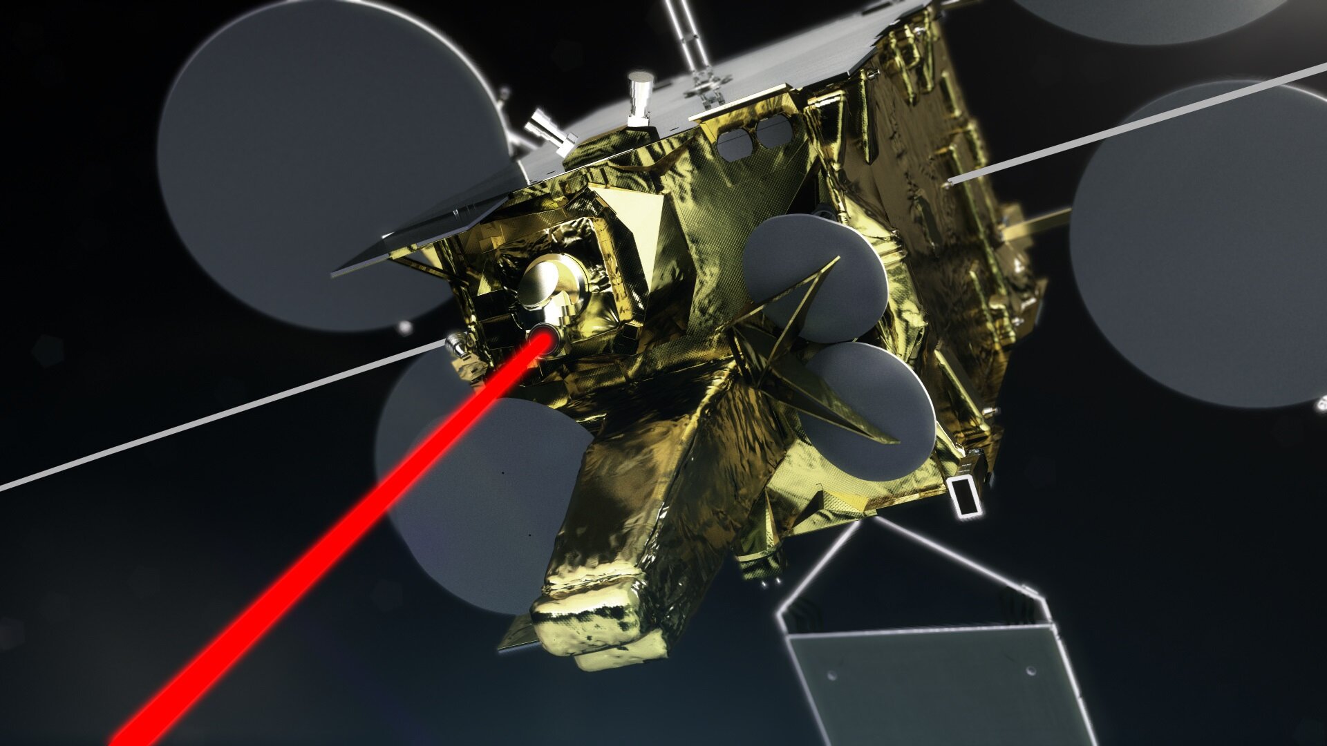 EDRS-A sending a high capacity laser beam